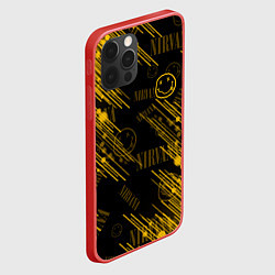 Чехол для iPhone 12 Pro Nirvana смайл, цвет: 3D-красный — фото 2