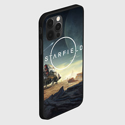 Чехол для iPhone 12 Pro На поверхности Starfield, цвет: 3D-черный — фото 2