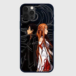 Чехол для iPhone 12 Pro Кирито и Асуна - Sword Art Online, цвет: 3D-черный