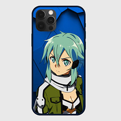 Чехол для iPhone 12 Pro Синон из Sword Art Online, цвет: 3D-черный