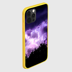 Чехол для iPhone 12 Pro Purple Lightning, цвет: 3D-желтый — фото 2