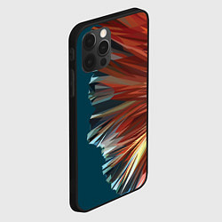 Чехол для iPhone 12 Pro Полигональные линии, цвет: 3D-черный — фото 2