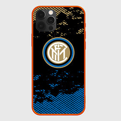 Чехол для iPhone 12 Pro Inter logo, цвет: 3D-красный