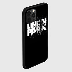 Чехол для iPhone 12 Pro Linkin Park логотип с фото, цвет: 3D-черный — фото 2