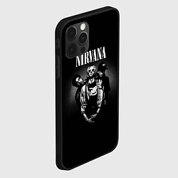 Чехол для iPhone 12 Pro Nirvana рок-группа, цвет: 3D-черный — фото 2