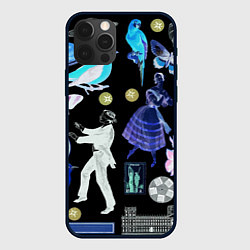 Чехол для iPhone 12 Pro Underground pattern Fashion 2077, цвет: 3D-черный
