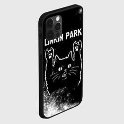 Чехол для iPhone 12 Pro Группа Linkin Park и Рок Кот, цвет: 3D-черный — фото 2