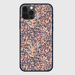 Чехол для iPhone 12 Pro Геометрический сетчатый узор Коралловый, коричневы, цвет: 3D-черный