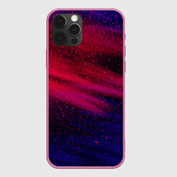 Чехол для iPhone 12 Pro Неоновая пыль - Красный, цвет: 3D-малиновый