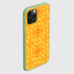 Чехол для iPhone 12 Pro Желтый абстрактный летний орнамент, цвет: 3D-салатовый — фото 2
