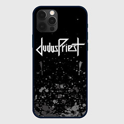 Чехол для iPhone 12 Pro Judas Priest брызги, цвет: 3D-черный