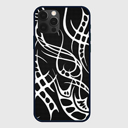 Чехол для iPhone 12 Pro Карбон с узорами, цвет: 3D-черный