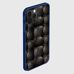Чехол для iPhone 12 Pro Стёганая кожа, цвет: 3D-тёмно-синий — фото 2