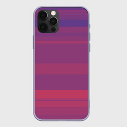 Чехол для iPhone 12 Pro Закатные линии, цвет: 3D-светло-сиреневый