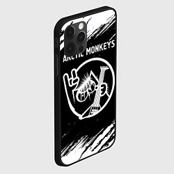 Чехол для iPhone 12 Pro Arctic Monkeys - КОТ - Краски, цвет: 3D-черный — фото 2