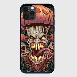 Чехол для iPhone 12 Pro Злые грибы монстры, цвет: 3D-черный