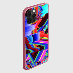 Чехол для iPhone 12 Pro Авангардный модный глитч, цвет: 3D-малиновый — фото 2