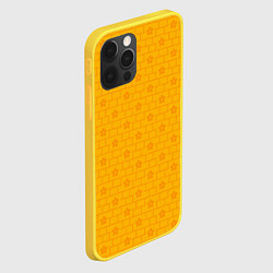 Чехол для iPhone 12 Pro Желтые кирпичики и цветы, цвет: 3D-желтый — фото 2