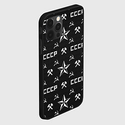 Чехол для iPhone 12 Pro СССР Звезды Серп и Молот, цвет: 3D-черный — фото 2
