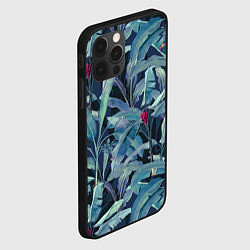 Чехол для iPhone 12 Pro Фиолетовые Банановые Джунгли, цвет: 3D-черный — фото 2