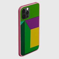 Чехол для iPhone 12 Pro Абстрактный случайный набор геометрических фигур -, цвет: 3D-малиновый — фото 2