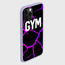 Чехол для iPhone 12 Pro Gym - Трещины неоновые, цвет: 3D-светло-сиреневый — фото 2