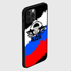 Чехол для iPhone 12 Pro ВДВ - герб и триколор, цвет: 3D-черный — фото 2