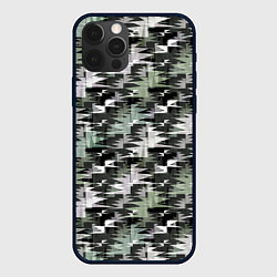 Чехол для iPhone 12 Pro Абстрактный камуфляжный темный, цвет: 3D-черный