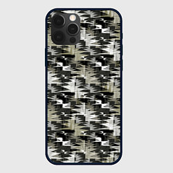 Чехол для iPhone 12 Pro Абстрактный камуфляжный, цвет: 3D-черный