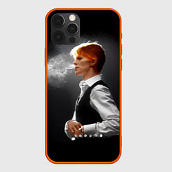 Чехол для iPhone 12 Pro David Bowie - Thin White Duke, цвет: 3D-красный