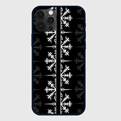 Чехол для iPhone 12 Pro Скандинавский компас Вегвизир, цвет: 3D-черный