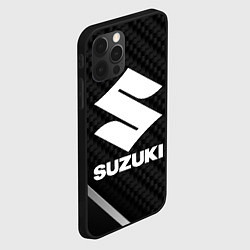 Чехол для iPhone 12 Pro Suzuki карбон, цвет: 3D-черный — фото 2