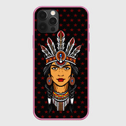 Чехол iPhone 12 Pro Женщина-индеец