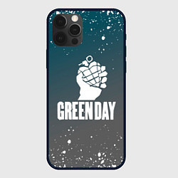 Чехол для iPhone 12 Pro Green day - брызги, цвет: 3D-черный