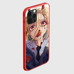 Чехол для iPhone 12 Pro Макима и роза, цвет: 3D-красный — фото 2