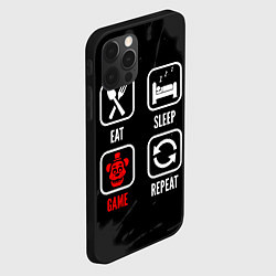 Чехол для iPhone 12 Pro Eat, sleep, FNAF, repeat, цвет: 3D-черный — фото 2