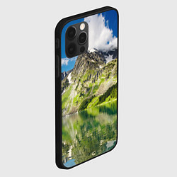 Чехол для iPhone 12 Pro Живописное горное озеро, цвет: 3D-черный — фото 2
