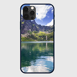 Чехол для iPhone 12 Pro Прозрачное горное озеро, цвет: 3D-черный