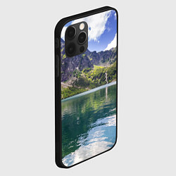 Чехол для iPhone 12 Pro Прозрачное горное озеро, цвет: 3D-черный — фото 2