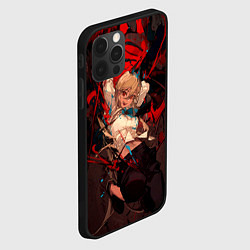 Чехол для iPhone 12 Pro Паэур - Человек-бензопила, цвет: 3D-черный — фото 2