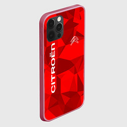 Чехол для iPhone 12 Pro Citroёn - logo, цвет: 3D-малиновый — фото 2