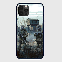Чехол для iPhone 12 Pro STALKER Военные Сталкеры, цвет: 3D-черный