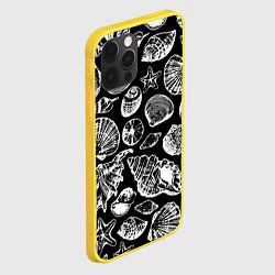 Чехол для iPhone 12 Pro Паттерн из морских ракушек, цвет: 3D-желтый — фото 2
