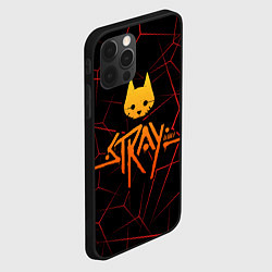 Чехол для iPhone 12 Pro Stray cat игра блуждающий кот, цвет: 3D-черный — фото 2