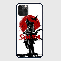 Чехол для iPhone 12 Pro Самурай и Красное Солнце, цвет: 3D-черный