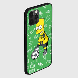 Чехол для iPhone 12 Pro Барт Симпсон - крутой футболист!, цвет: 3D-черный — фото 2