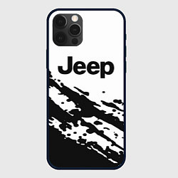 Чехол для iPhone 12 Pro Jeep - textura, цвет: 3D-черный