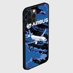 Чехол для iPhone 12 Pro Airbus A320 Аэробус, цвет: 3D-черный — фото 2