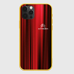 Чехол для iPhone 12 Pro Citroёn - абстракция, цвет: 3D-желтый