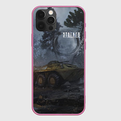 Чехол для iPhone 12 Pro STALKER БТР и Аномалия, цвет: 3D-малиновый